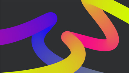 3d Gradient Shape. Beautiful Abstract Liquid Fluid Background. Color Design For Creative Bg. Futuristic Spiral Element With A Trendy Palette Blend. Rainbow 3d Gradient Shape.