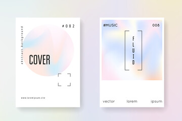 1980 Presentation. Colorful White Illustration. Vintage Concept. Gradient Mesh. Holograph Background. Memphis Effect. Violet Color Paper. Blue 1980 Presentation