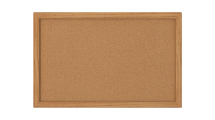 Blank cork board with wooden frame