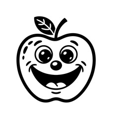 Obraz premium Apple line red illustration logo vector 