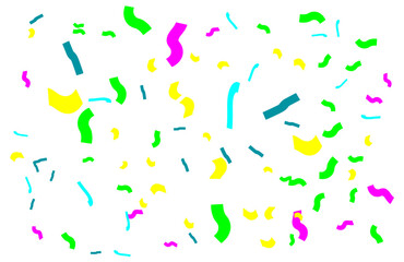 Bright Colorful Scattered Confetti Explosion