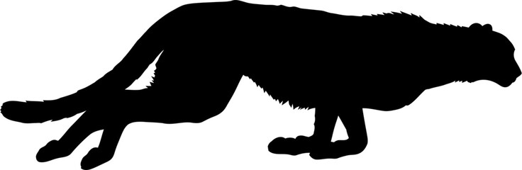 Cheetah Running Silhouette Vector Illustration © Hikmat Studios