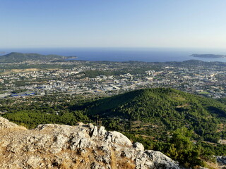 panorama above the region of toulon, in var, seen from mont coudon, including la valette du var.