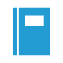 Blue book icon with blank label