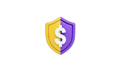 Dollar Sign Shield: Protection and Financial Security