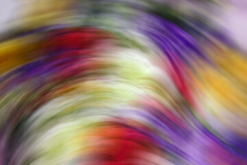 Abstract floral motion with vibrant colors.