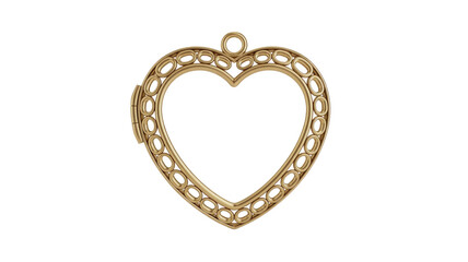 Fototapeta premium Gold Heart Locket on Black