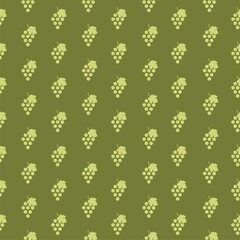 Grapes Seamless Pattern isolated on color background