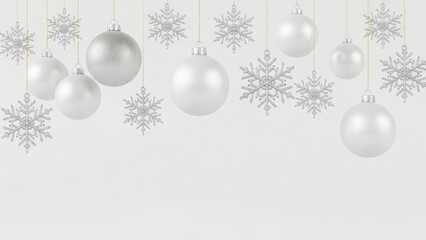 Elegant white christmas ornaments