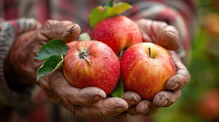 Close Up Rural Agriculture Scene Showing Fresh Fruit Picked Straight From Orchard