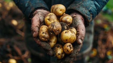Organic Farming Lifestyle Image Emphasizing Natural Harvest and Food Origins