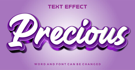 Precious editable text effect