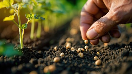Sustainable Agriculture Concept Showing Human Connection With Earth and Growth