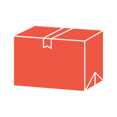 Red gift box with ribbon