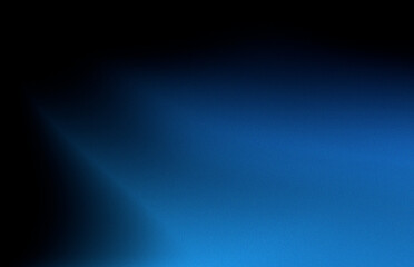 Obraz premium Grainy wide soft glowing blue blur gradient mist on dark background