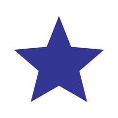 Blue star icon on white background