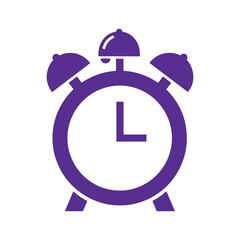 Purple alarm clock icon