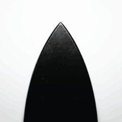 Fototapeta premium Minimalistic black knife blade on transparent background