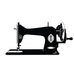 Vintage sewing machine illustration