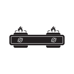 flat icon vector of two-burner gas stove