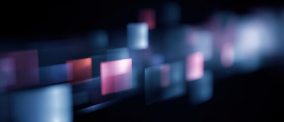 digital transformation concept with abstract light grid, futuristic corporate theme