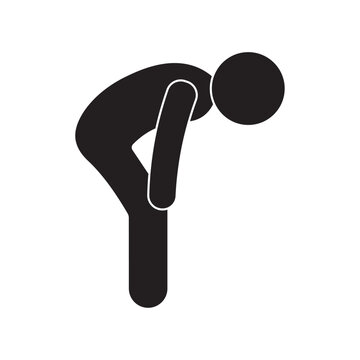 flat icon vector of tired person resting