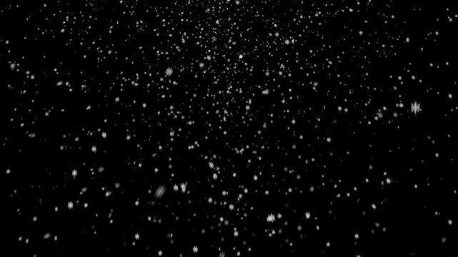 Winter animation with snow storm. Seamless snowing loop, transparent background (ProRes with alpha channel).
