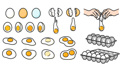 たまごのイラストセット・バリエーション