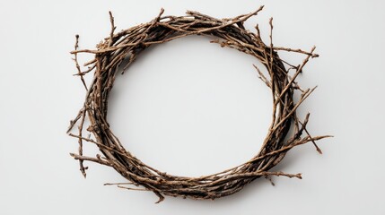Dried branches wreath design