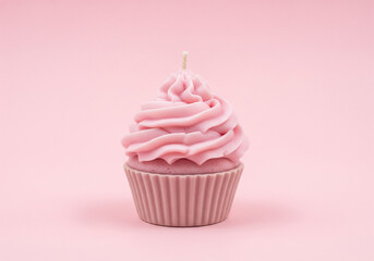 Pink Cupcake Candle Dessert Shaped Candle Sweet Treat Decoration