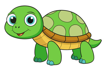 Fototapeta premium turtle victor art white background 