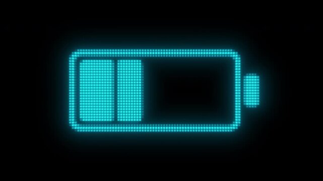 Electric device charging indicates the progress of fast charge. The smartphone or electric tools battery indicator shows an increasing charging battery to fill up to 100%