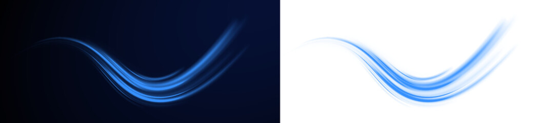 Abstract blue spiral light with glittering magic energy motion Png  © Inna(Taras)