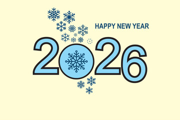 Snowy New Year Template for Celebration