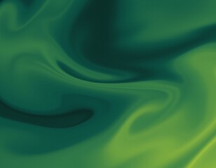 Abstract Green Gradient Fluid Background with Smooth Flowing Waves