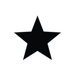 Obraz premium Black five-point star on transparent background