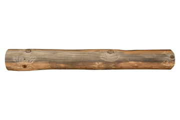 Old wooden log with knots is isolated. © Dmytro
