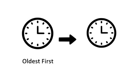 Clock icons illustrate progression in flat white scene showing time sequence or clocks moving forward in a minimalist design