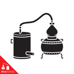 Alembic still vector icon
