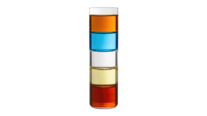 Tall Test Tube with Separated Liquids