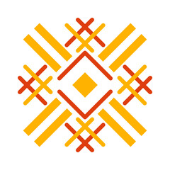 Obraz premium Ethnic pattern. Geometric and aztec decor element. Trendy backgrounds and logotype. Vector. Isolated