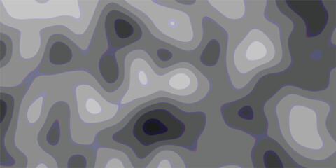 Abstract topographic contour map pattern in shades of gray with subtle purple outlines creating a textured, organic, and visually engaging background design for digital art and graphic applications © Jobless 