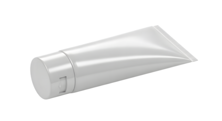 White plastic or metal object isolated on transparent background