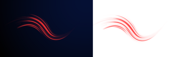 Png neon rays vector abstract background. Red Futuristic technological style. Png Abstract background with speed lines. Vector illustration. Futuristic. The light lines of the road are red