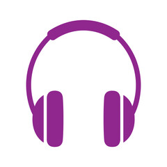 Purple headphones icon
