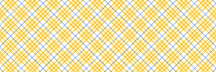 Yellow and blue argyle plaid pattern background. Ideal for textile, fabric, tablecloth, picnic, scrapbooking, greeting card, and summer decoration design.