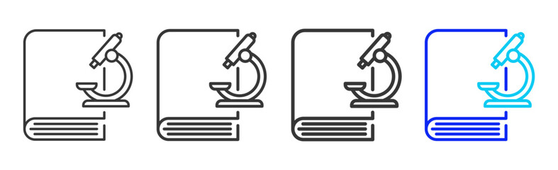 research module Icon Set Collection in Creative Outline Style for Technology Platforms Featuring Multiple Thickness Variations Suitable for Education Apps Digital Systems