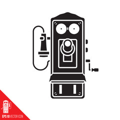Vintage telephone vector symbol