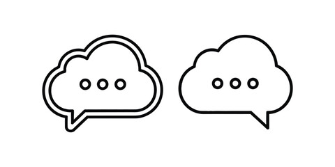 Illustrator Chat Bubble Icons Messaging Typing And Online Communication Symbols