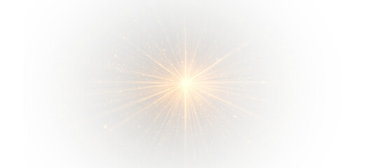 Transparent yellow sunlight special lens flash light effect. Front solar flare lenses